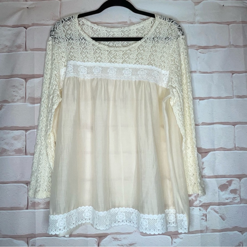 Elegant Cream Lace Blouse